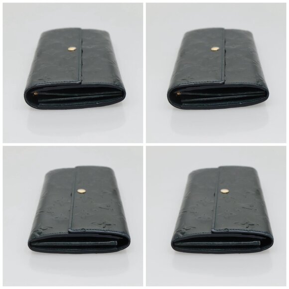LOUIS VUITTON Vernis Portefeiulle Sarah Long Wallet Bluenuit M93667 Auth 141587 - Picture 16 of 16
